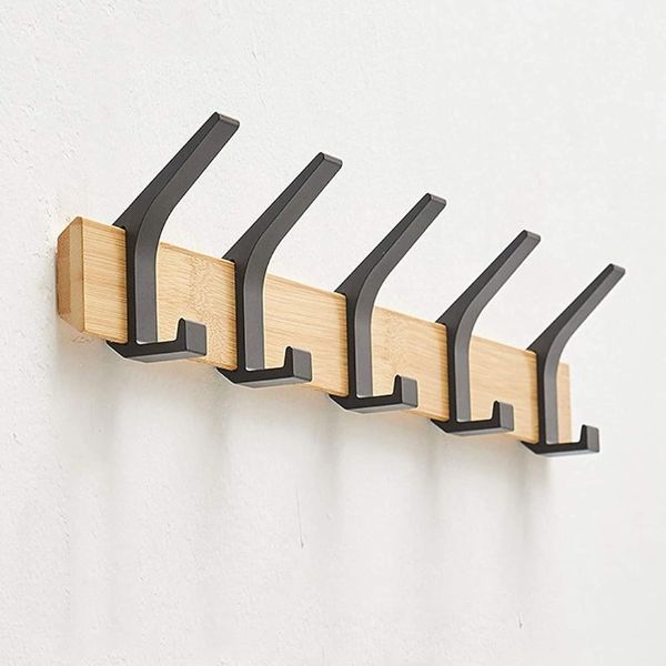 ANCIEN PORTE MANTEAU A 3 PATERES . L 71cm . EN BOIS ET ALUMINIUM