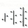 Porte manteau mural metal noir