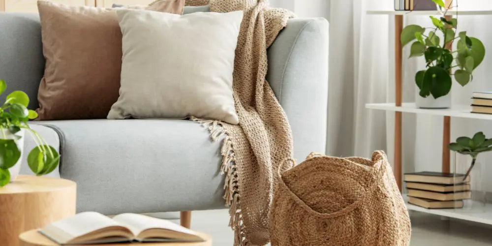 Canapé gris et tapis beige : 5 astuces déco incontournables