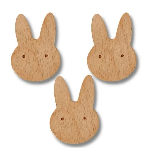 Lot De 5 Patères Murales Enfants Bois & Métal Coloré – Crochets Originaux Sans Perçage Garçon Fille