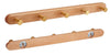 Patère murale bois de hêtre et laiton design