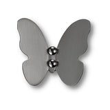 Patere art deco papillon gris
