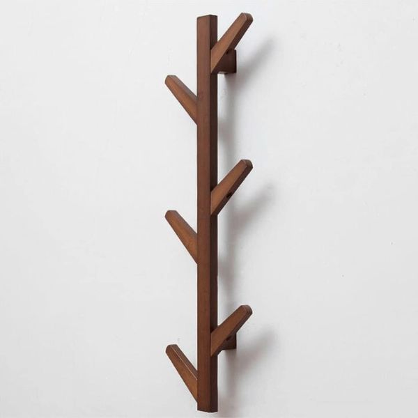 Porte-manteau Mural Bois 70 Cm - Design Branche Moderne - Pour Chapeaux, Vestes, Sacs - Entrée, Chambre