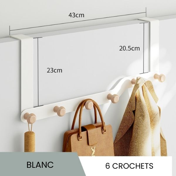 RICOO Porte Manteau Mural En Acier Inoxydable, Design Élégant MH025S-6x2, Patère Murale Robuste Avec 6 Crochets Pour Entrée, Salle De Bain, Cuisine, Argenté, Durable Et Résistant
