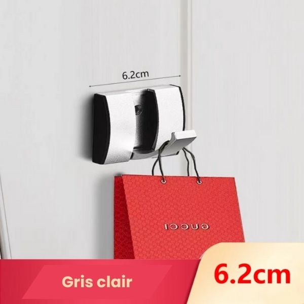 Porte manteau chambre gris clair 1 crochet