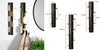 porte manteau mural vertical noir et or