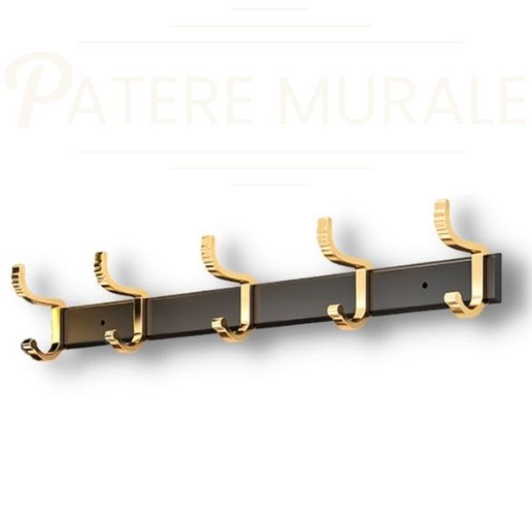 Porte-manteau Mural Pliable 8 Crochets - Design Piano - En Bois De Hêtre - Pour Entrée, Couloir